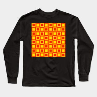 retro seventies style check pattern Long Sleeve T-Shirt